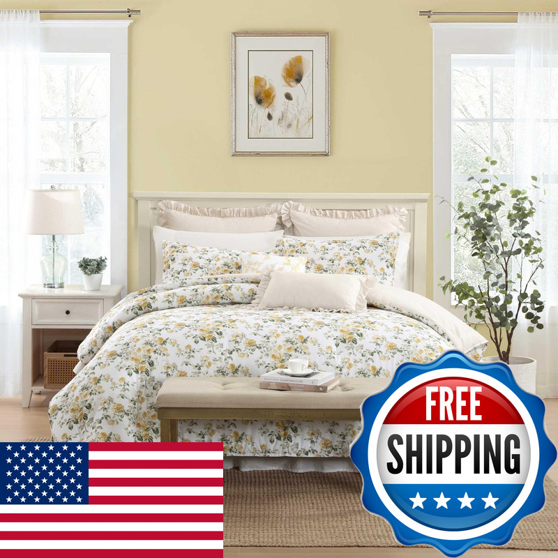 Laura Ashley - Full/Queen Comforter Set Premium Cotton Bedding Matching Shams gallery