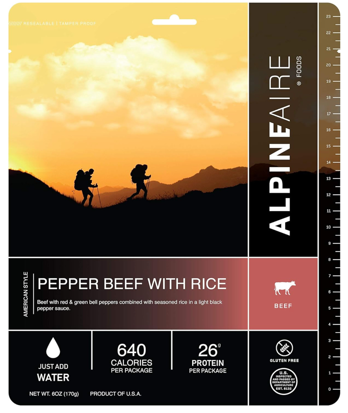 AlpineAire Foods Pepper Beef with Rice-Dried/Dehydrated Entrée Meal - pack of 6 gallery