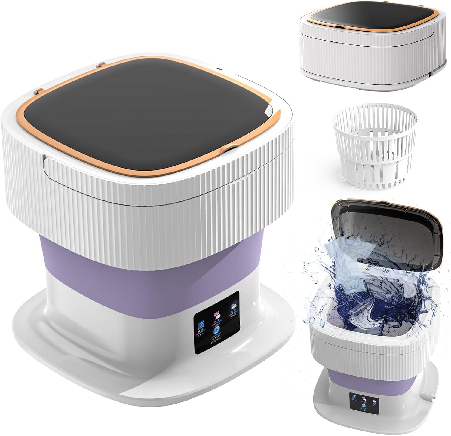 Portable Washing Machine,Upgraded 11.5L Large Capacity Mini Washing Machine Mini gallery