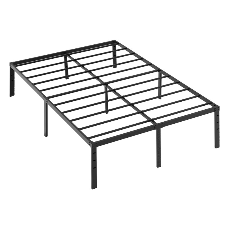 Black Queen Size Simple Basic Platform Metal Bed Frame - 14 Inch Bed Height gallery