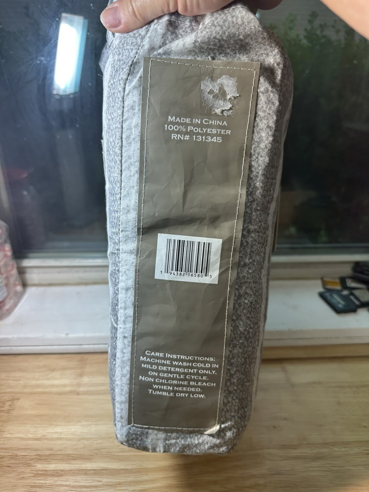 Kingston Lane 3 Piece Quilt Set Full/Queen 86"x 86" Gray & White stripe 2 Shams gallery