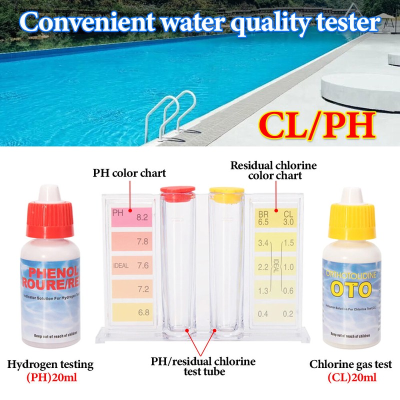 Swimming Pool Spa Test Kit Water Quality for pH bromine chlorine OTO Pool Tester gallery