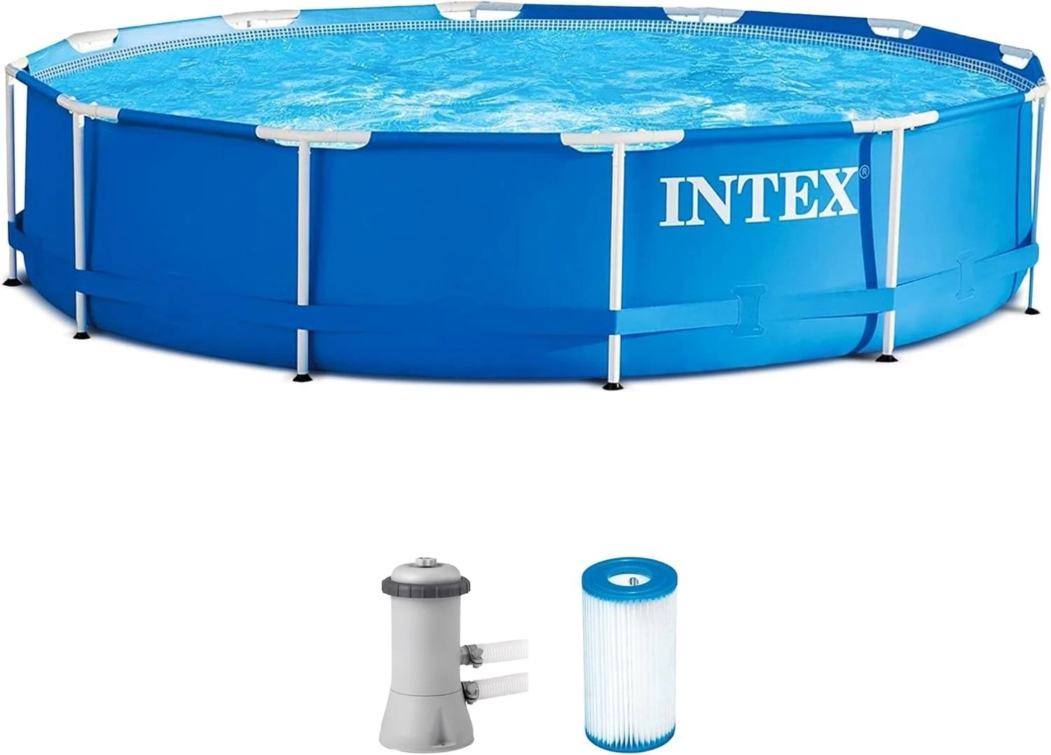 INTEX 28211EH Metal Frame Above Ground Swimming Pool Set: 12ft x 30in gallery