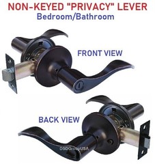 Constructor Privacy Bed/Bath Rm Lever Door Oil Rubbed Bronze Knob Handle Lockset