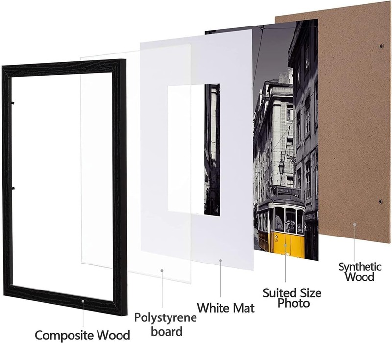 Lightweight Rectangular Picture Frames Set for Vertical or Horizontal Display gallery