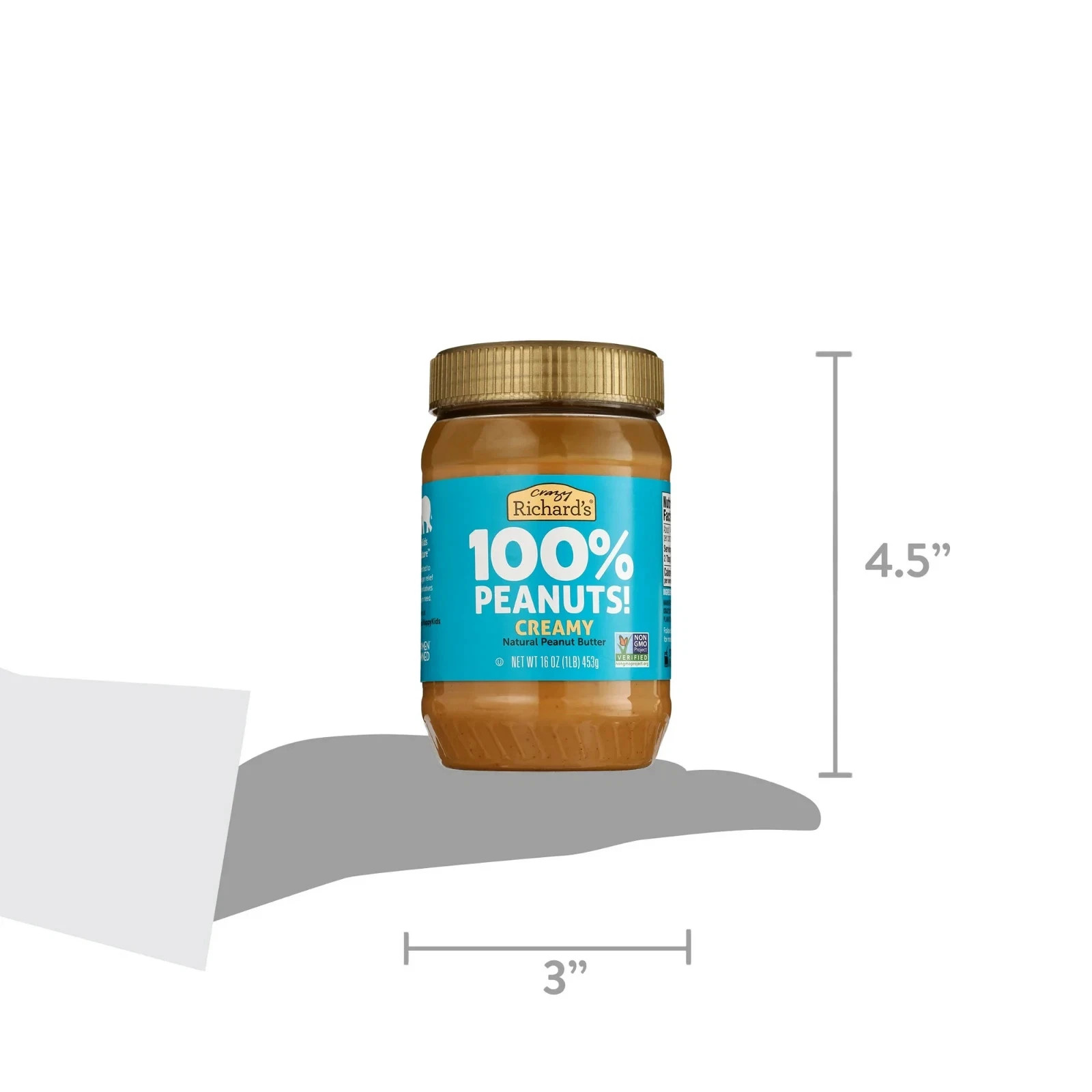 (2 pack) Crazy Richard's All-Natural Creamy Peanut Butter, 16 oz gallery