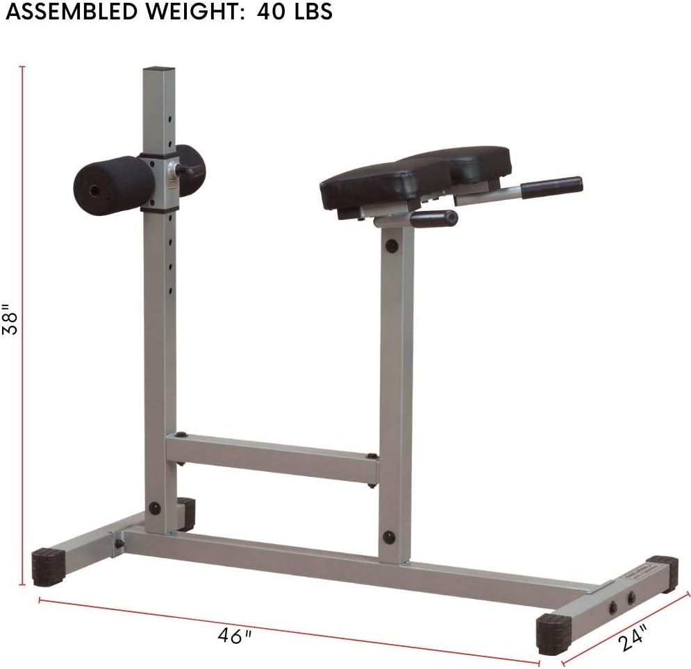 Body-Solid Back Hyperextension Machine for Lower Back Extension, Ab Crunch gallery