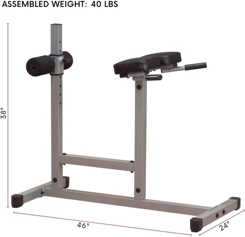 Body-Solid Back Hyperextension Machine for Lower Back Extension, Ab Crunch gallery