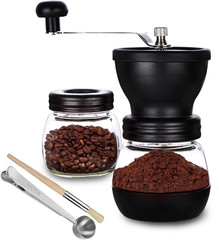 Manual Coffee Bean Grinder with Ceramic Burr, Hand Coffee Grinder Mill Small wit