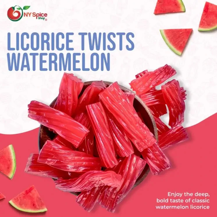 Premium Watermelon Licorice Twists – Jumbo 2" Chewy Candy, Fruity Licorice Candy gallery