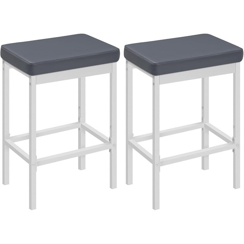 High-Density Sponge Bar Stool Soft Seat Metal Frame Easy Clean Modern Design New gallery