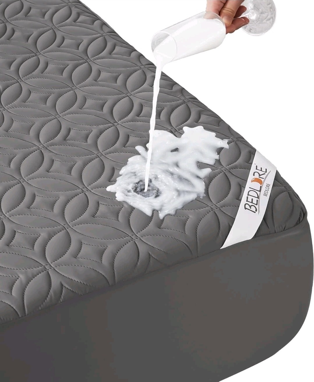 BEDLORE Waterproof Mattress Protector, Queen Size Mattress Pad Noiseless #T gallery