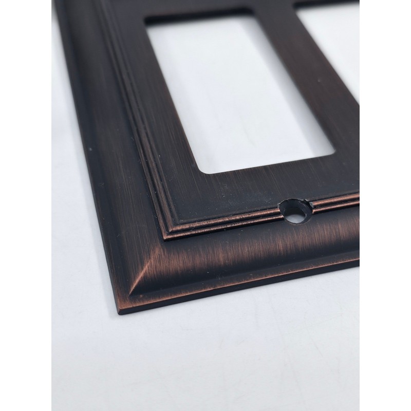 State Star Corp Oil Rubbed Bronze Double Rocker Switch Plates and Knobs Set 10pc gallery