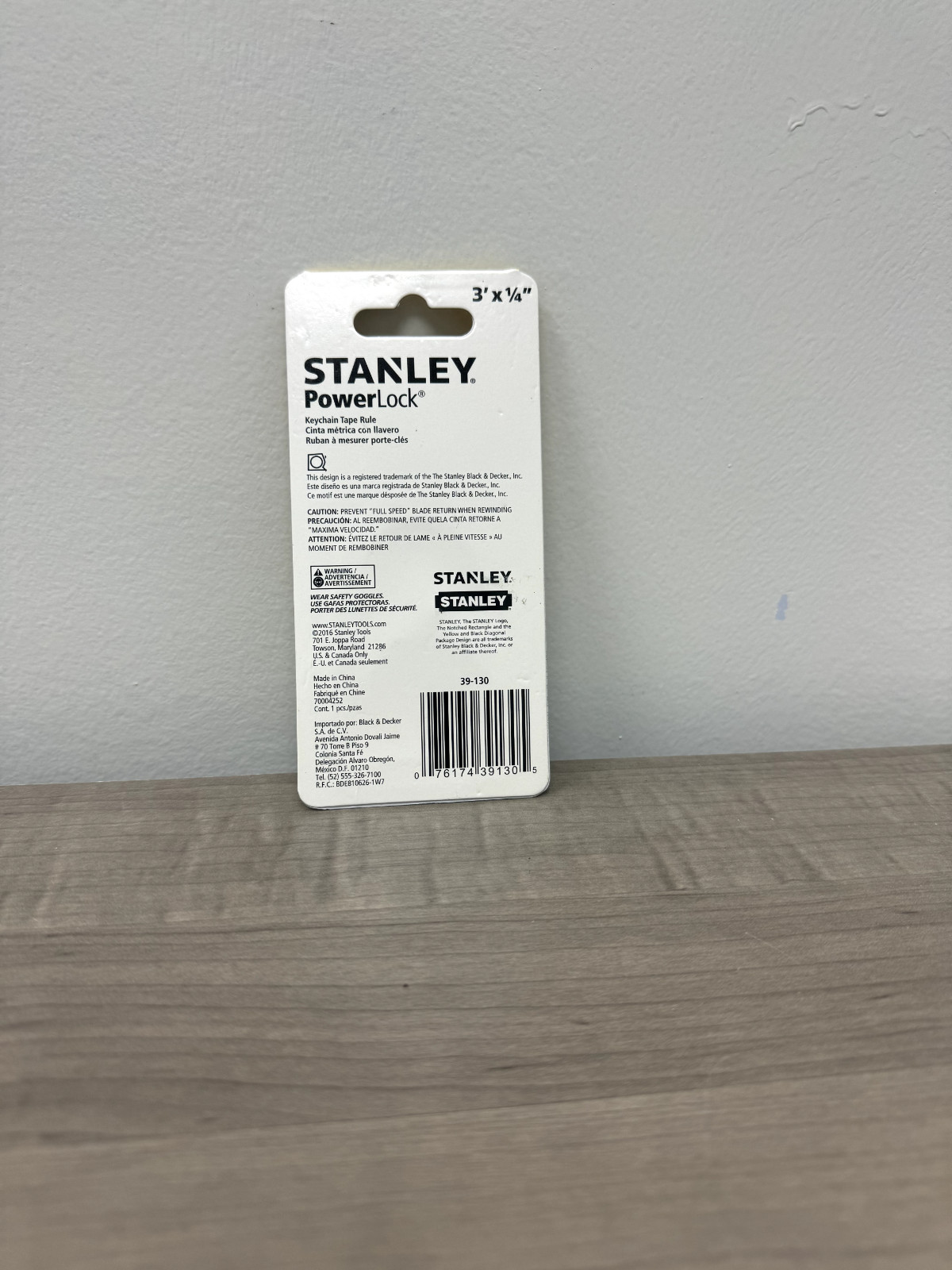 Stanley PowerLock 39-130 Key Chain 3' x 1/4" Tape Measure 36" Pocket Rule gallery
