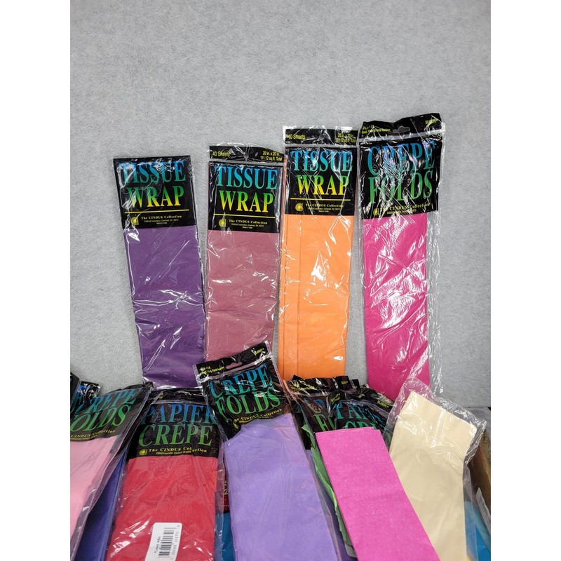 8lbs Bulk Lot Assorted Colors Tissue Paper Crepe Paper Gift Wrap Craft Supplies gallery