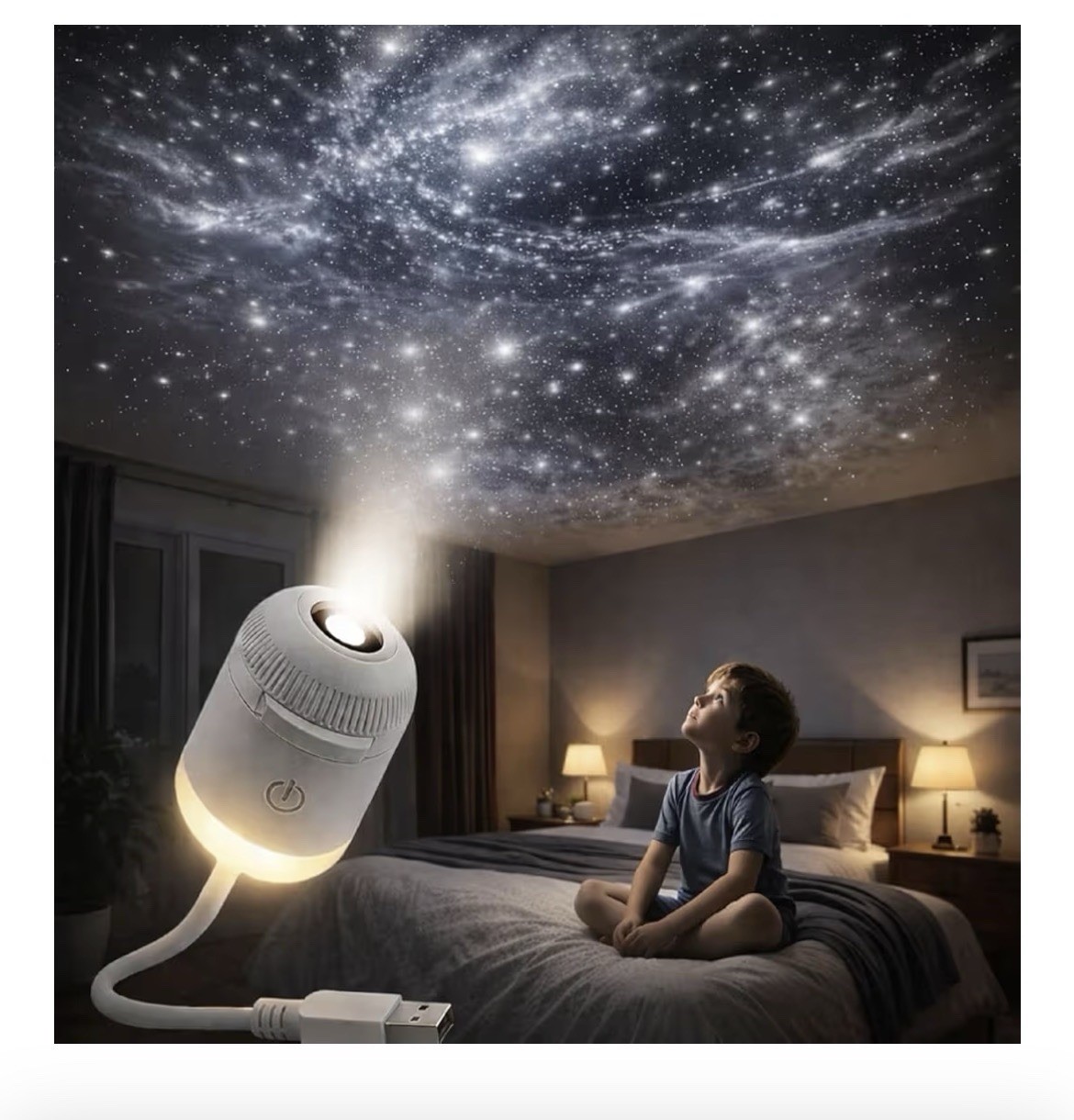 Galaxy projector, 2-in-1 starry sky projector and night light, high-resolution gallery