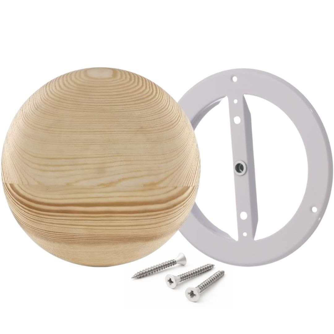 4 inch Wooden Adjustable Vent Cover - Round Ventilation Diffuser for Wall and... gallery
