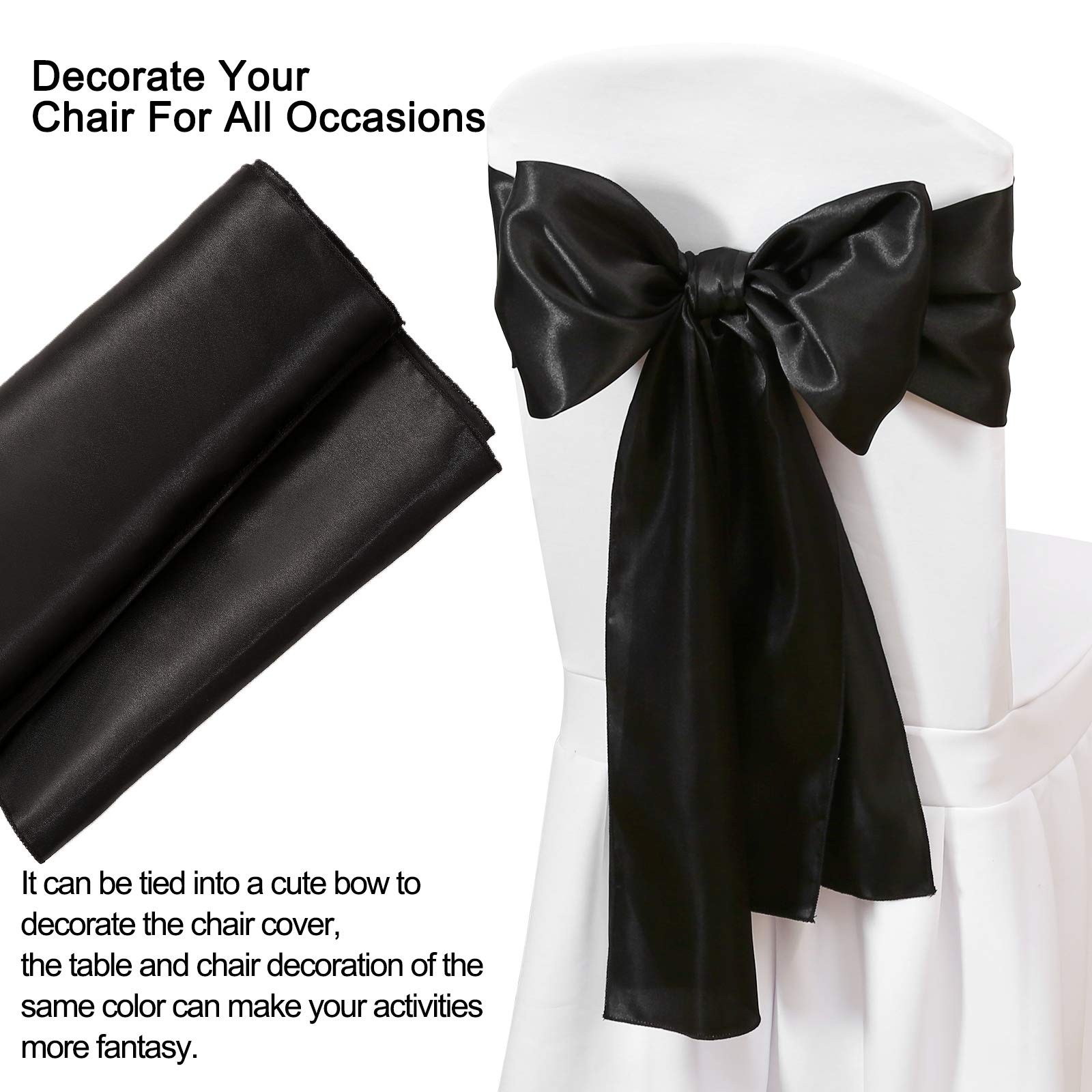 Black Satin Table Runners 10 Packs 12x108 inch for Baby Shower Wedding gallery