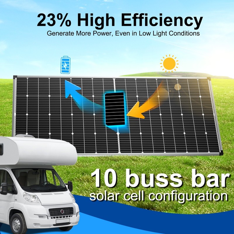 Solar Panel 250W 12 Volt 10BB Cell,Mono High-Efficiency 250 Watt 12V PV Module gallery