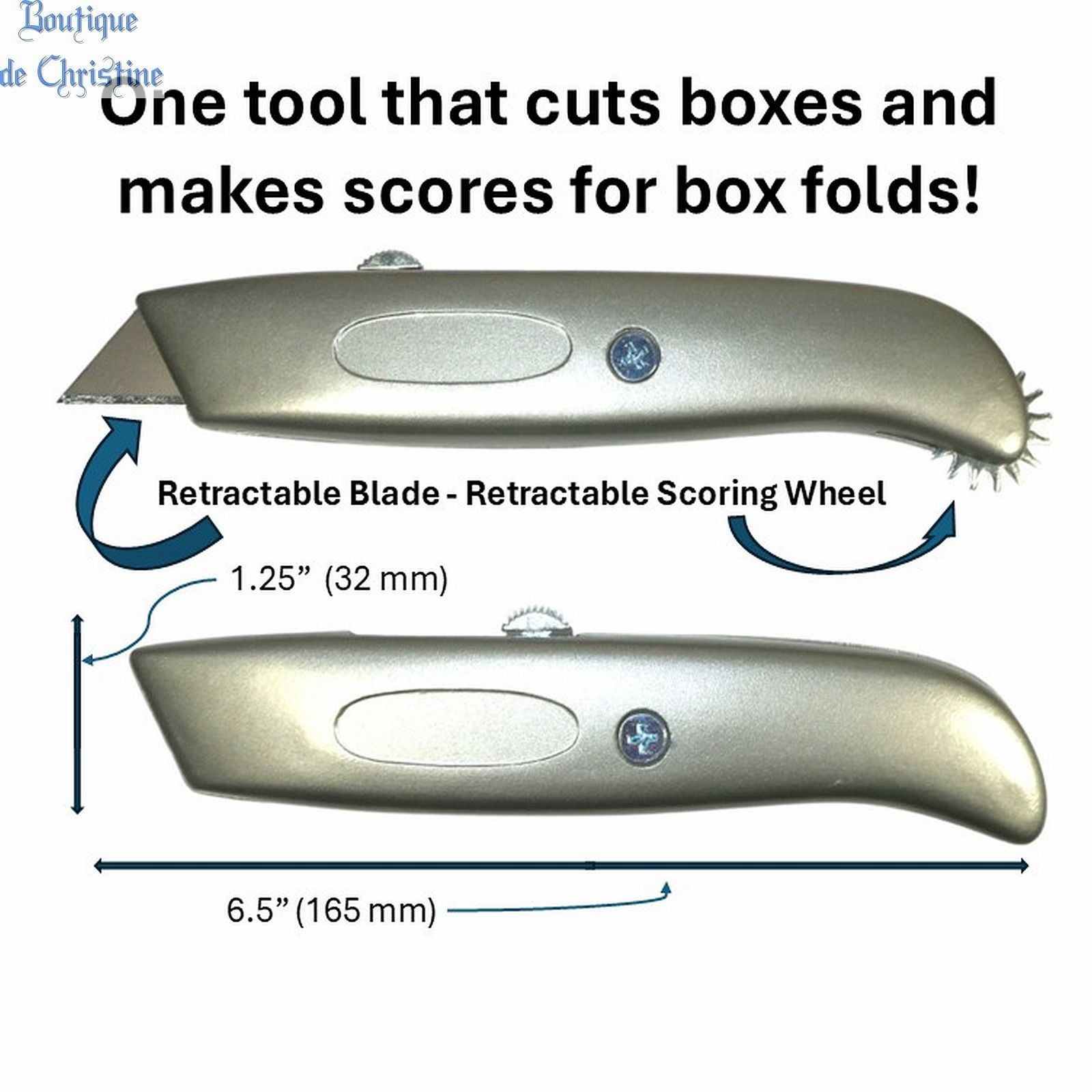 Make a Box Resizer Retractable Utility Knife with Scoring Wheel Cutter Tool gallery