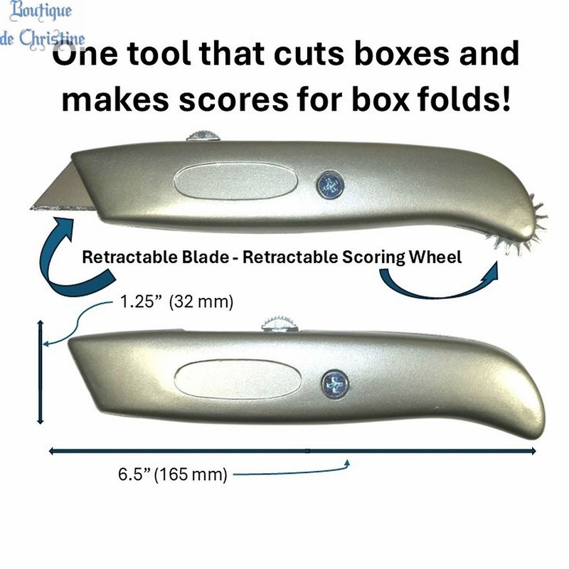 Make a Box Resizer Retractable Utility Knife with Scoring Wheel Cutter Tool gallery