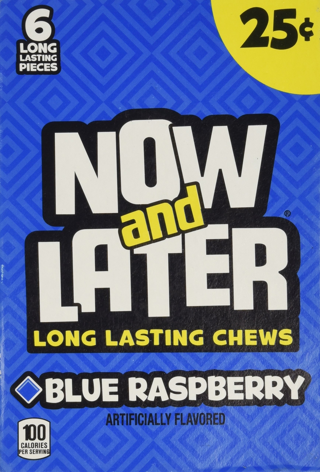 Now and Later Blue Raspberry Flavored Candy Twenty-Four 6-Piece Bars gallery