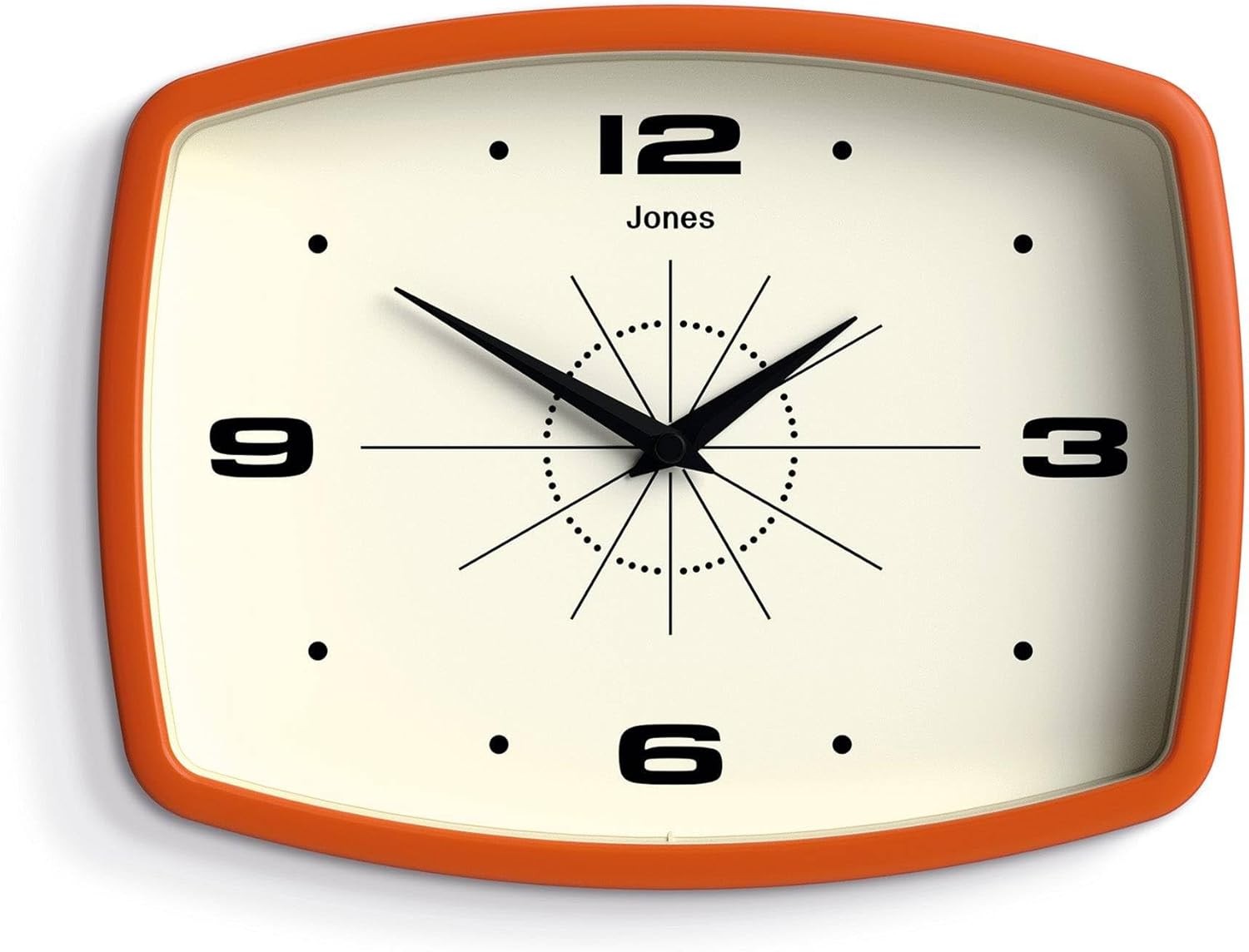 Movie Wall Clock | Rectangular Retro Clock | 10 inch | Orange | Cool gallery