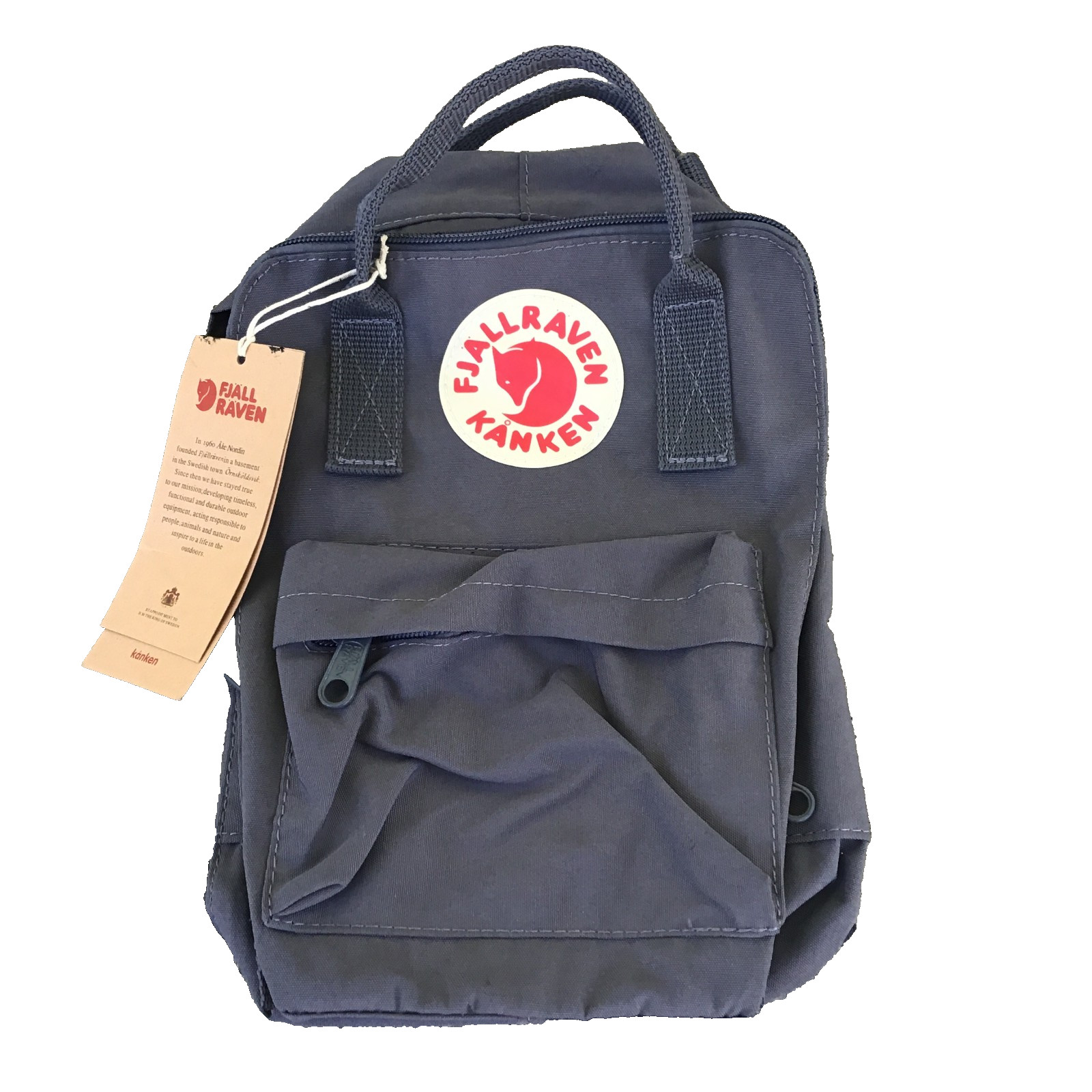 FJallraven Kanken Mini Backpack Gray 11″ x 8″ with Original Tag Adjustable Strap
