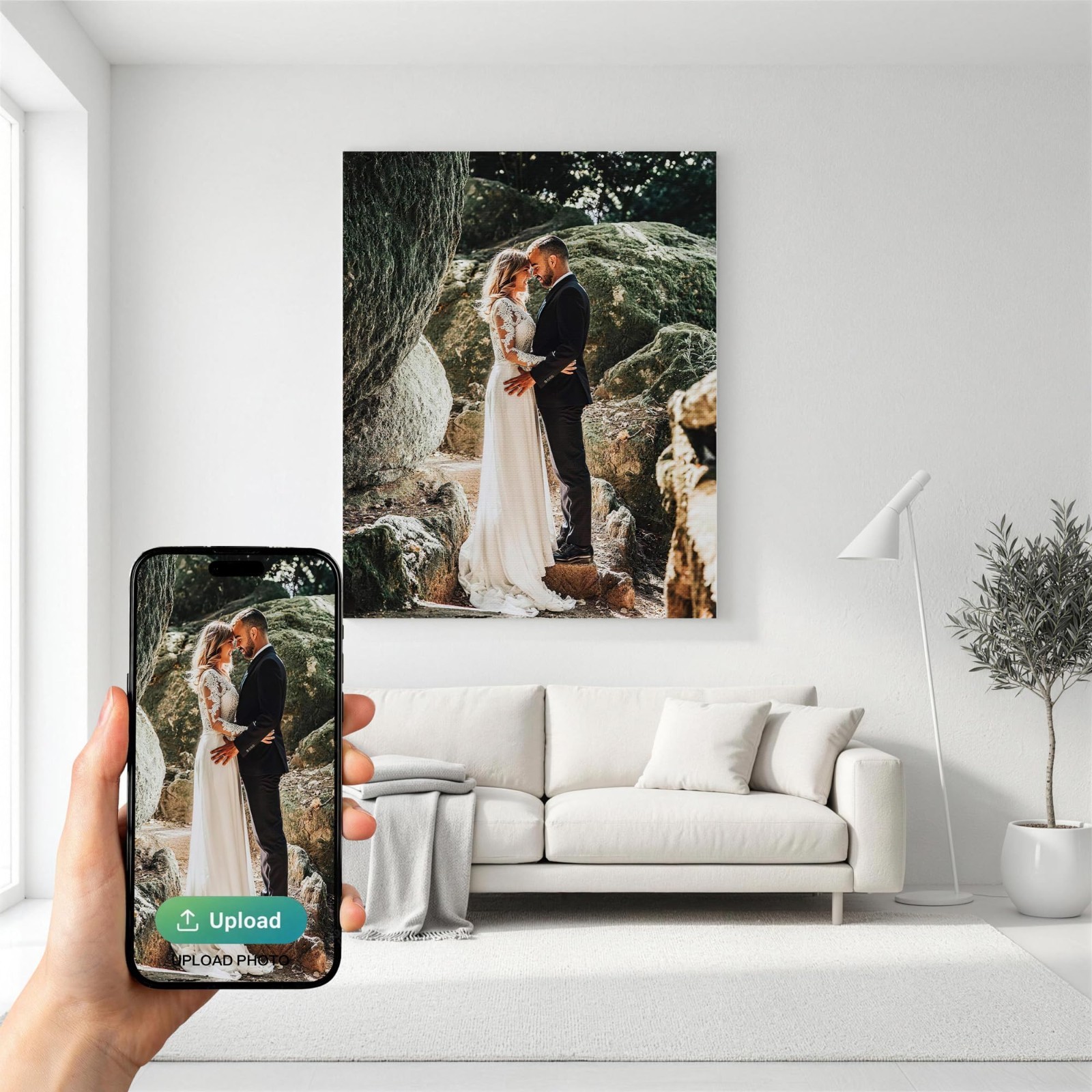 Personalized Custom Canvas Photo HD Print Your own Photo Framed Wall Art gallery