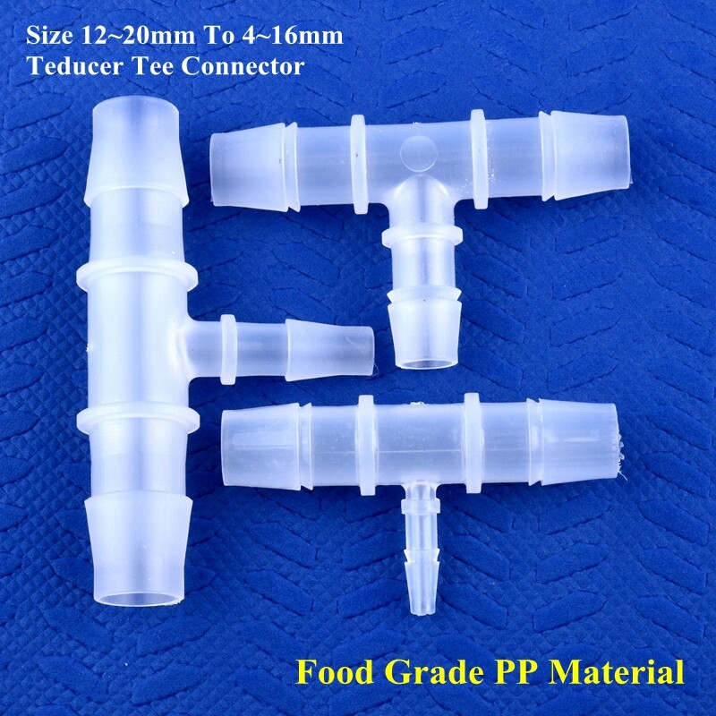 T Type Three Way Plastic Pagoda Reducing Connector Pipe Hose Joiner Tube Fitting gallery