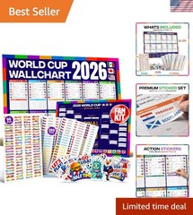 World Cup Wall Chart 2026 Interactive Kit Edition – A1 Soccer Tournament Wal…