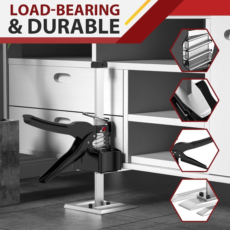 Construction Jack Lifter Handle 2 Pack Load 440LBS Adjustable Wall Tile Lifter gallery