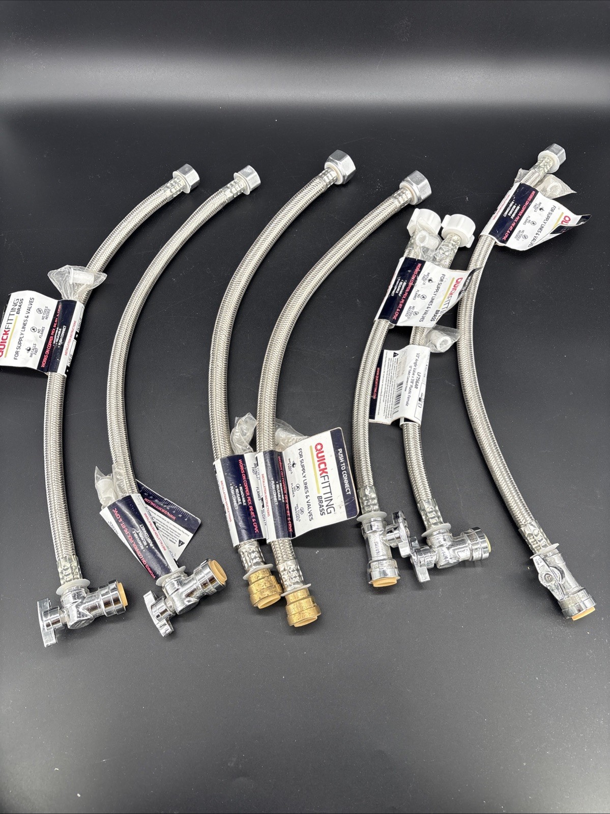 QUICKFITTING 1/2" Braided Line Connector (Push-to-Connect) Lot Of 7 New gallery