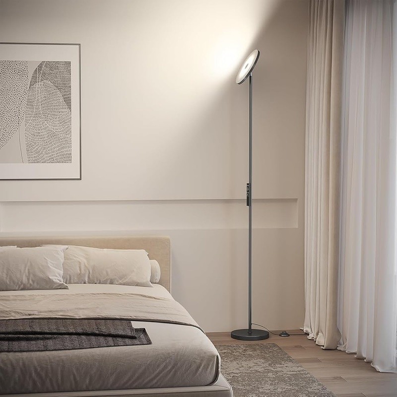 Super Bright Dimmable LED Floor Lamp W/ Remote 350° Rotation Energy Saving New gallery