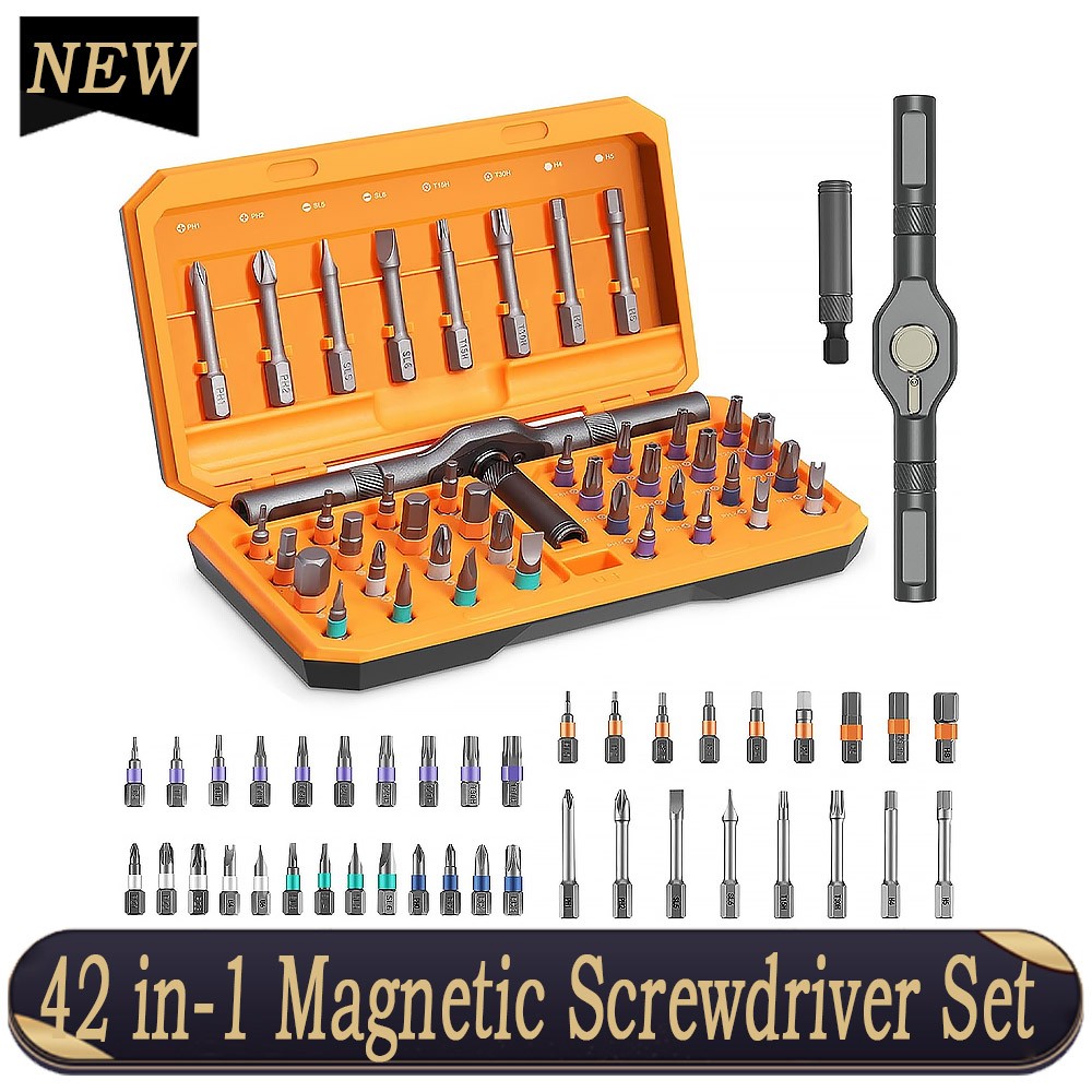 42 in-1 Magnetic Screwdriver Set DIY Ratchet Screwdriver Kit Multi Bit Magnetic gallery