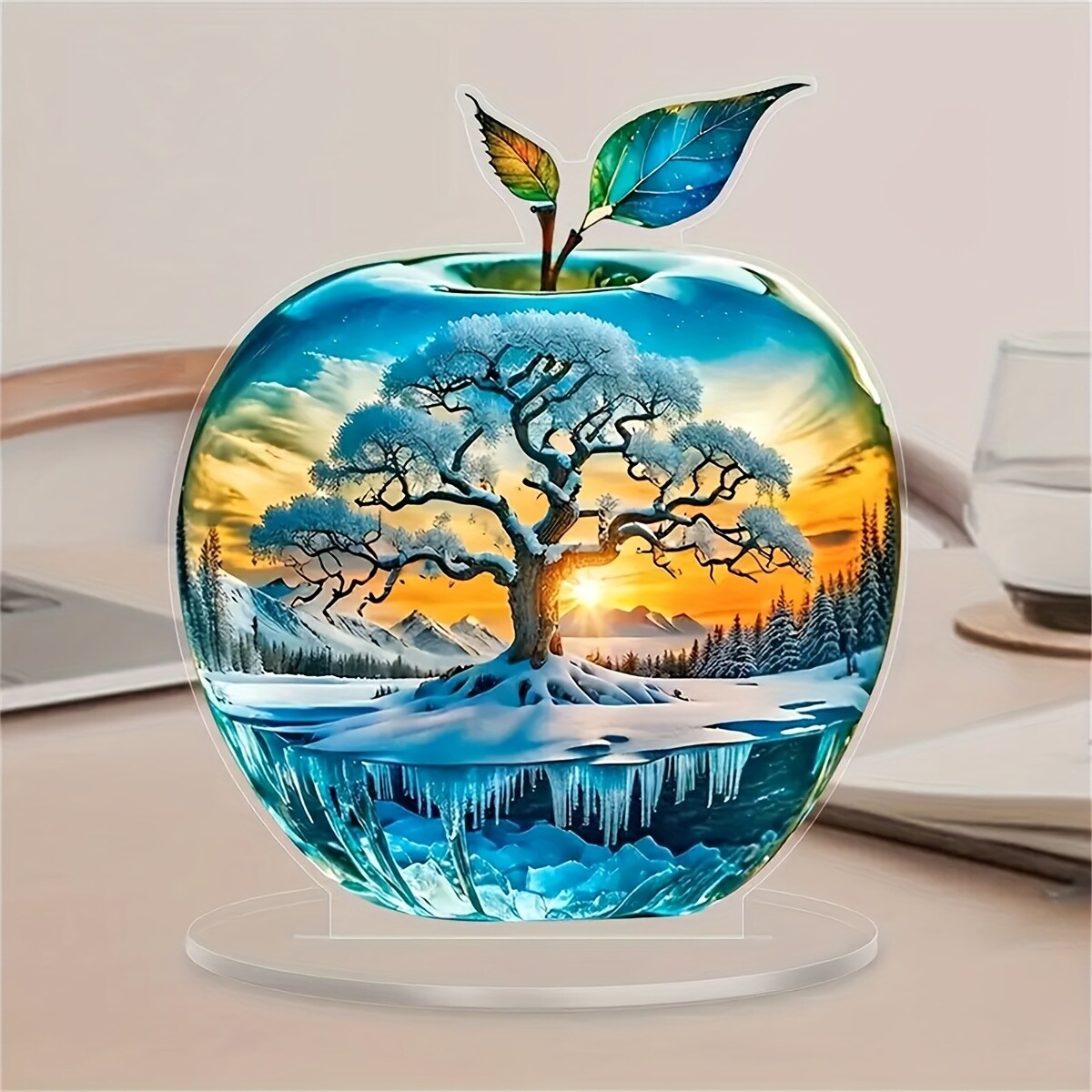 Boho Sunset Apple Tree Acrylic Desktop Decoration 2D Flat Inspiration Theme gallery