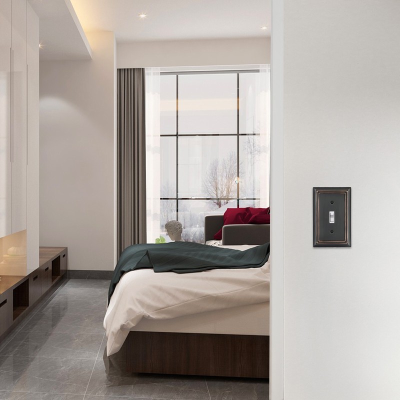 DEWENWILS Toggle Wallplates, Aged Bronze Light Switch Covers, Heavy Duty 4-Pack gallery