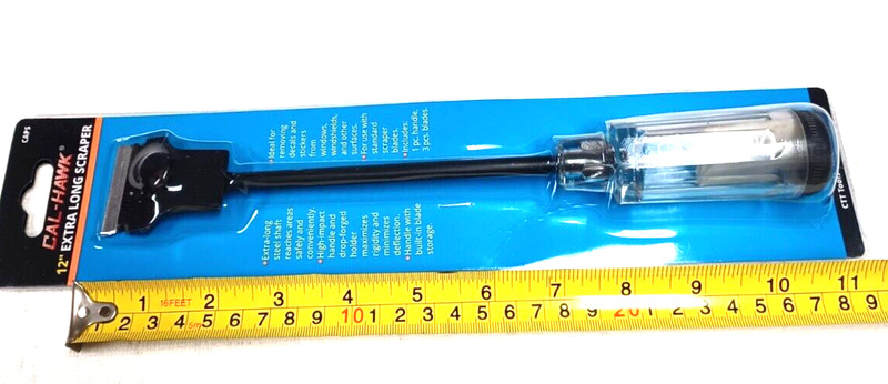12" SCRAPER (actual 11") WITH 3 SINGLE EDGE RAZOR BLADES gallery