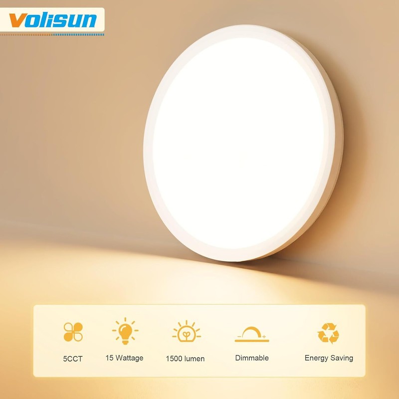 2Pack Led Flush Mount Ceiling Light Lamp Surface Fixture 3000k 4000k 6500k 5 CCT gallery