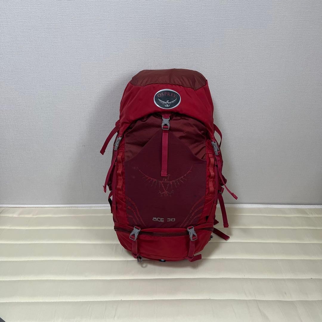 Osprey ACE 38 Backpack 38L Red Adjustable Straps Used