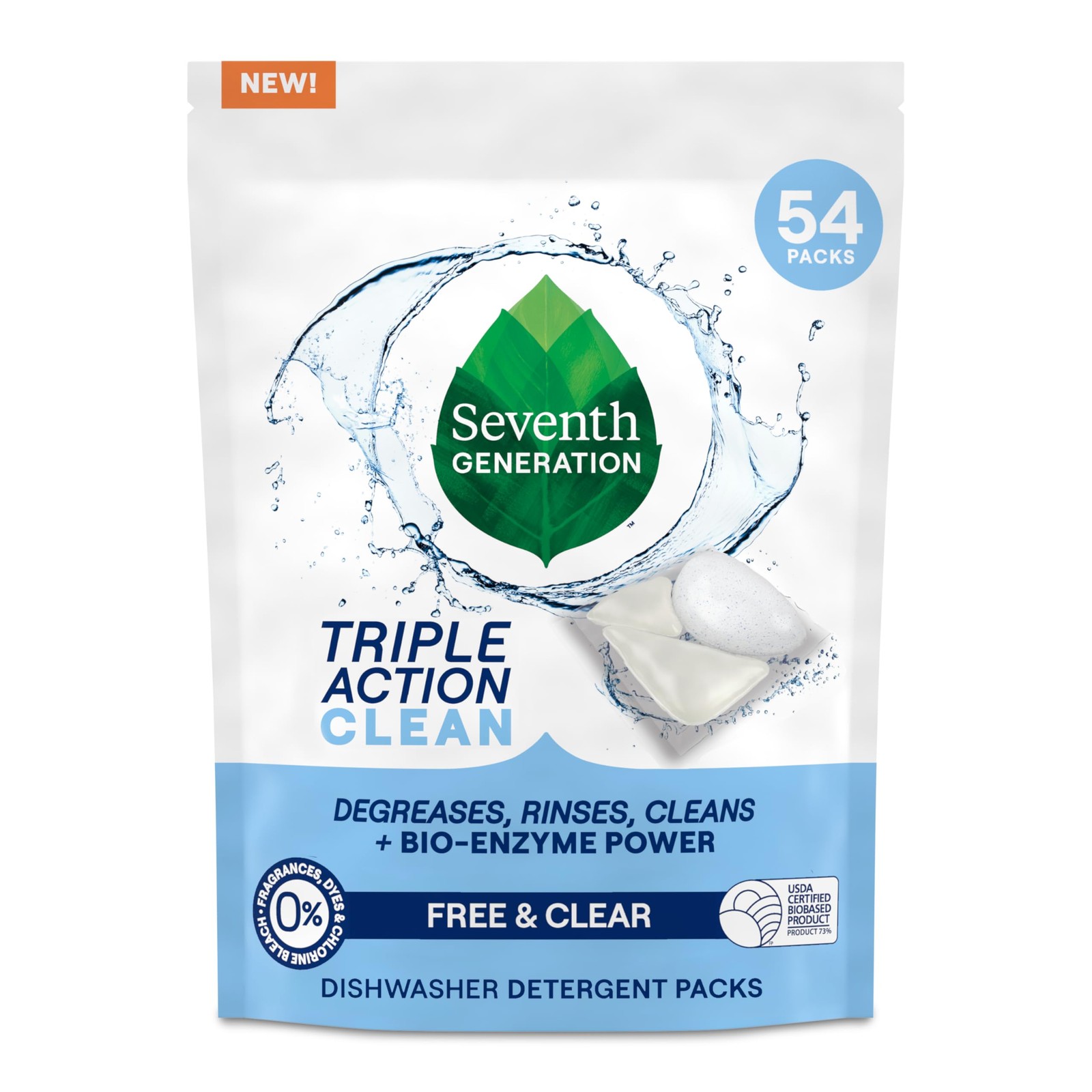 Seventh Generation Triple Action Clean Automatic Dishwasher Detergent Packs gallery