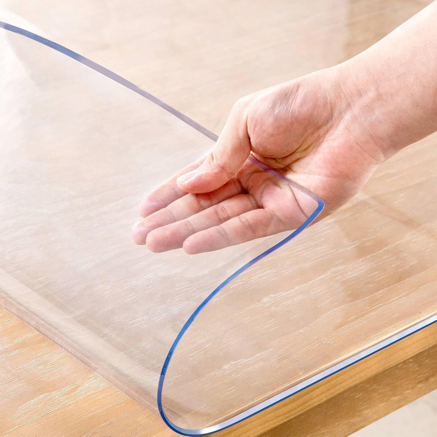 36 x 60 Inch Clear Table Cover, 2mm Thick Clear Protector, Waterproof Table P... gallery