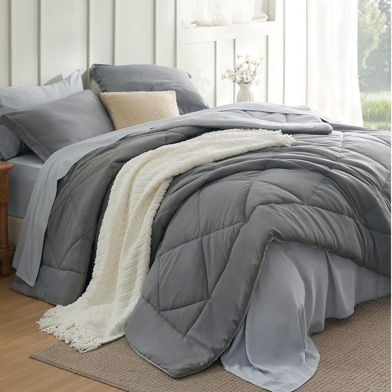 7 Piece Christmas Bedding Set Reversible Comforter Soft Warm Cozy Sleep Haven US gallery