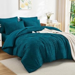 Super King Comforter Set – 7 Pieces Bed in a Bag Super King (120″x120″) Teal