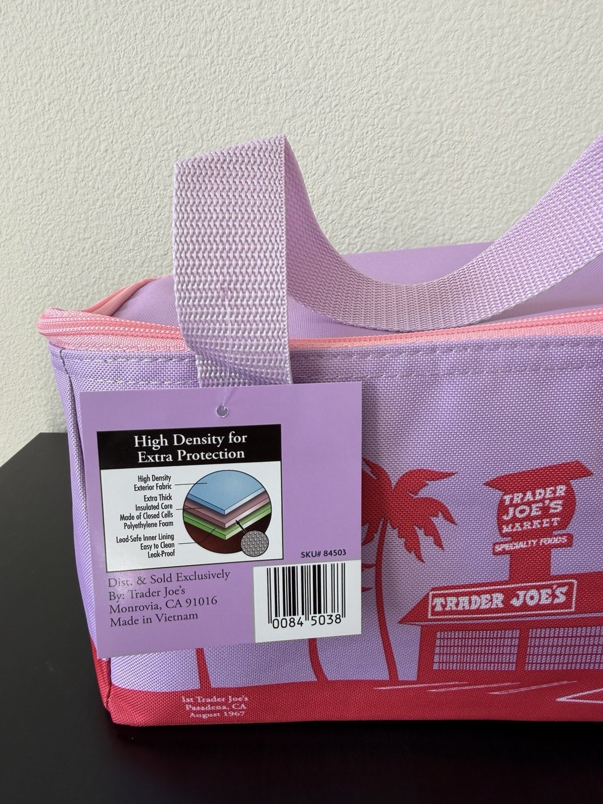 Trader Joes Mini Insulated Lunch Tote Bag - 2026 New - Floral Violet, NWT gallery