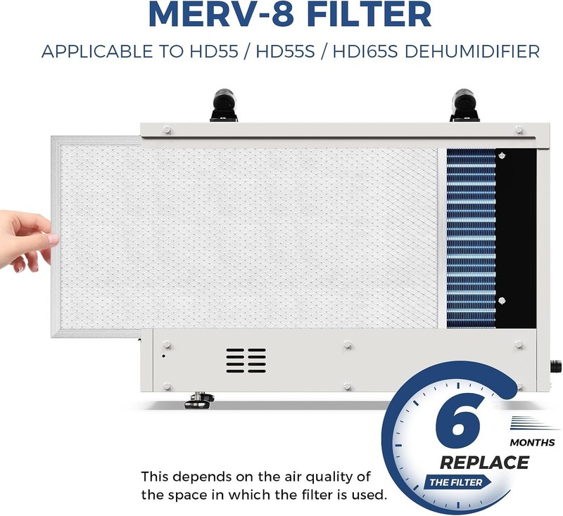 ALORAIR 4 Pack MERV-8 Filter Replacement Set for Sentinel HD55 HDi65 Dehumidifi gallery