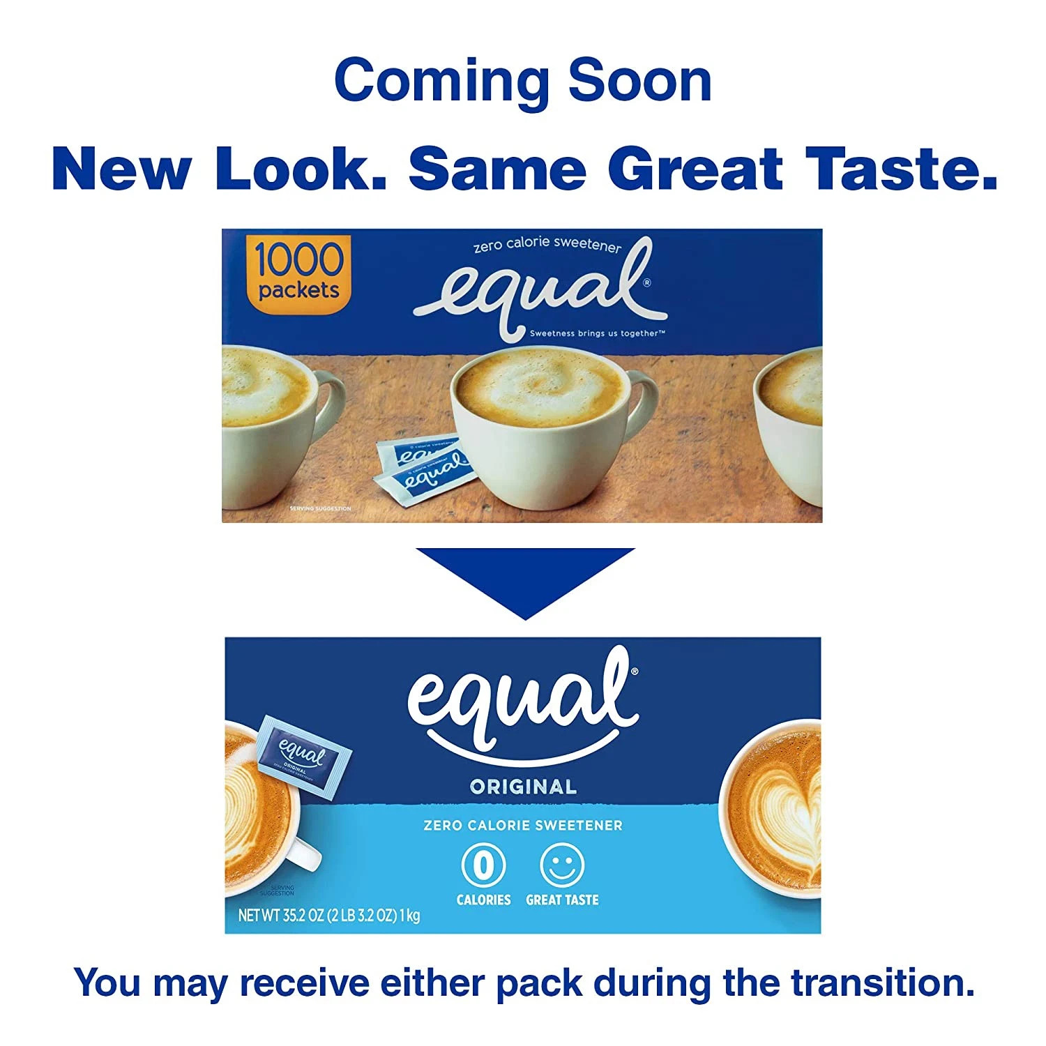 Calorie Sweetener Sugar Substitute From Coffee To Fruit 800 Count Pack of 1 NEW gallery