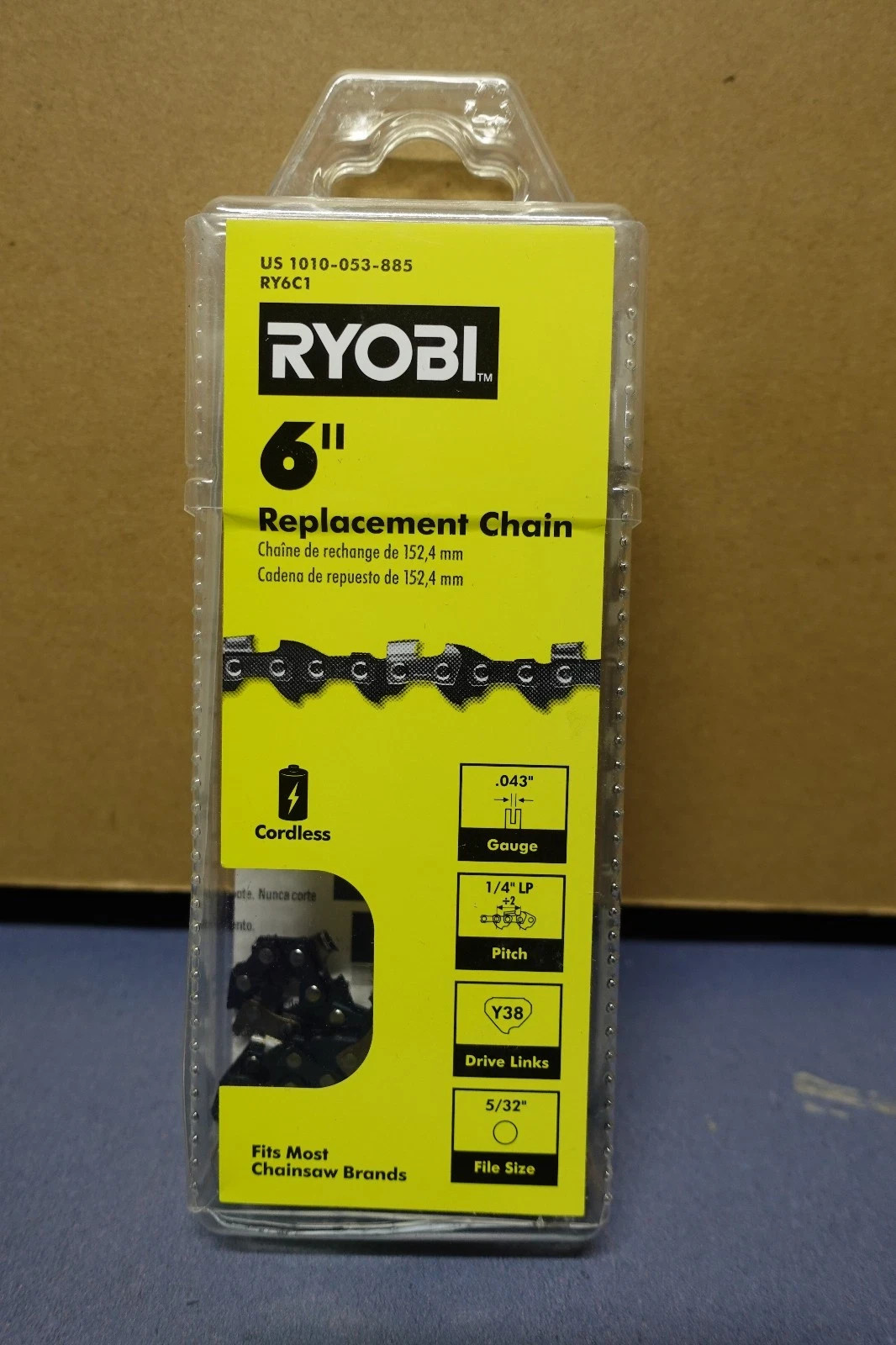 RYOBI 6 in. 0.043-Gauge Replacement Full Compliment Chainsaw Chain 38 Links gallery