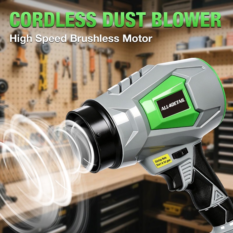 21V Cordless Leaf Blower 505CFM Handheld Leaf Blower with 2 x 4.5Ah Batteries gallery