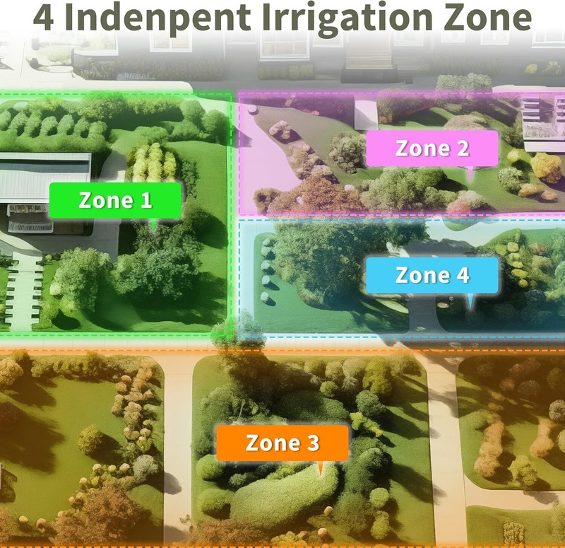 Smart Sprinkler Timer Programmable Water Timer for Garden Irrigation Auto 4 Zone gallery